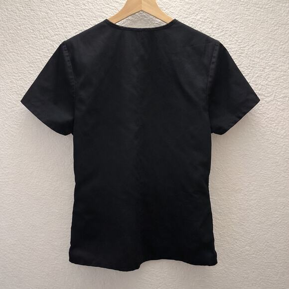 FIGS Casma Scrub Top Women’s XS Black V-Neck Medical Nurse Healthcare Uniform - Picture 2 of 7